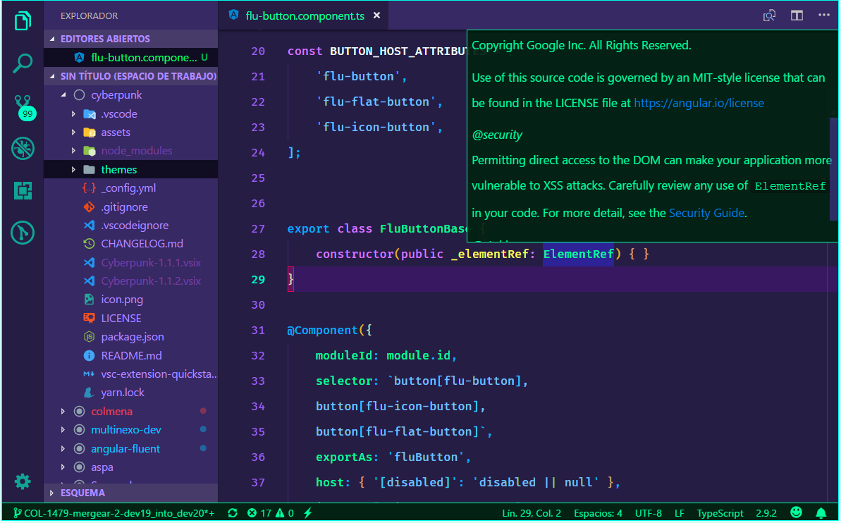 VSCode theme